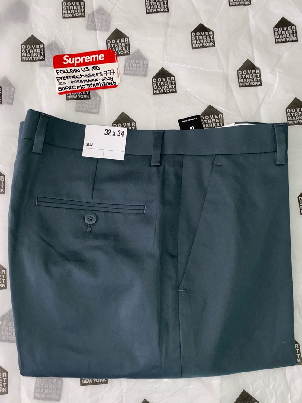 EXPRESS Men Slim Classic Blue Linen Suit Pant - 32 x 34 - BRAND NEW!